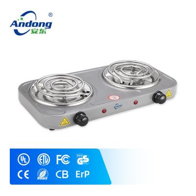 China Electric Burner 1500W Double Adjustable Temperature Hot Plate Electric Burner for sale