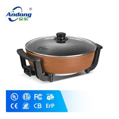 China RV Andong High Quality Multi Dual Purpose Electric Casserole 1500 Watt Brown Electric Stove Cooker for sale