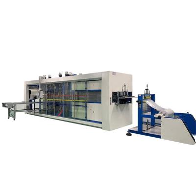 China Factory Three Station Automatic Air Pressure Thermoforming And Vacuum Forming Machine For PP Food Container for sale