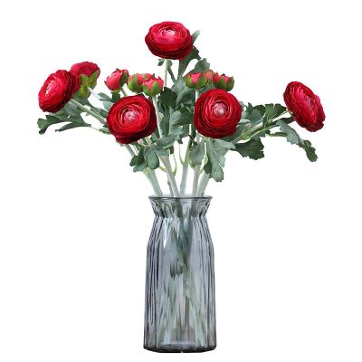 China European popular manufacturer 2 artificial flowers wedding single peony flower head stem decorative peony home wedding for sale