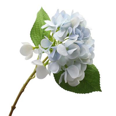 China Popular Colorful Flower Home Decoration Premium Quality Hydrangea Single Stem Wedding Artificial Silk Hydrangea Flowers for sale