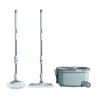 China HOMETTLER Sustainable Round Mop With Walkable Mop Bucket, No Washing Hand for sale