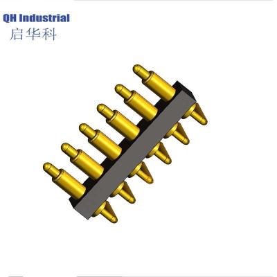 China Pogo pin connector pogopin Battery spring loaded contact right angle PCB 2 3 4 5 6 7 8 9 10 12 14 15 pogo pin for sale