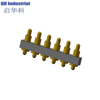 중국 맞춤형 포고핀 2.54MM 정밀 하드웨어 손가락 6PIN 스프링 롤 포고 핀 커넥터 손전등 충전 테스트 판매용