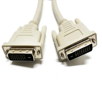 China Best DVI 24+1 Cable Dual Link DVI-D Monitor media Cable Gold Plated Male to Male Computer DVI 24+1 CE ROHS White Computer Desktop Cable for sale