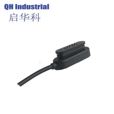 China 5Pin Switzerland Ce Standard Female Connector Magnetic Pogo Pin Connector Magnetic Pogo Pin Cable Connector for sale