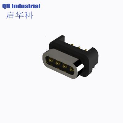 China 4Pin 2.54mm Pitch Male and Female 1Amp 2Amp Spring Force 500gf Magnetic Pogo Pin Connector for sale