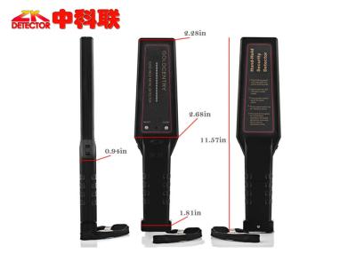 China 295X24X68MM Dimension Handheld Body Scanner High Sensitivity Black Color for sale