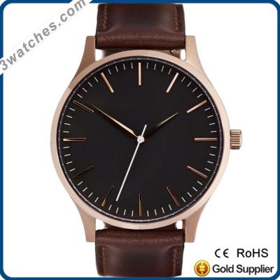 China 2019 Alarm Fashion Rose Gold Mens Wrist Watches Stainless Steel Waterproof Quartz 3atm Watch for sale