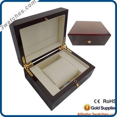 China Watch Packaging Manufacturer Customize Watch Box Luxury Wooden Square Watch Case Wood With Veneer Watch Box for sale