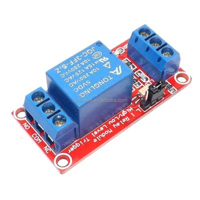 China / 5V/12V/24V 1 channel relay module with optical coupler isolation supports high and low level triggering for sale