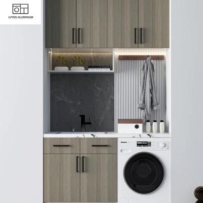 China Environment Friendly Wooden Washing Cabinet Laundry Storage Cabinet In Laundry Room for sale