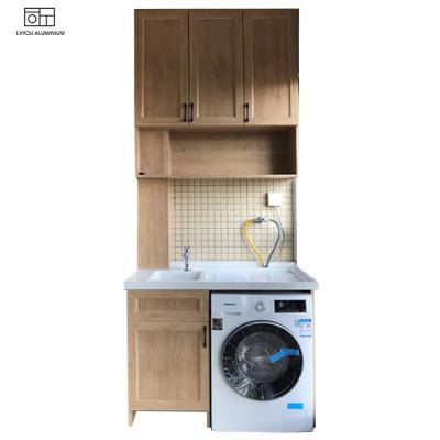 China Environment Friendly Wooden Washing Cabinet Laundry Storage Cabinet In Laundry Room for sale