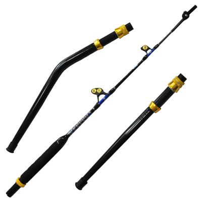 China Game Fishing Glass Rod Fiberglass 130LBS Running Heavy Saltwater Building Rod Fuji Boat Rod for sale