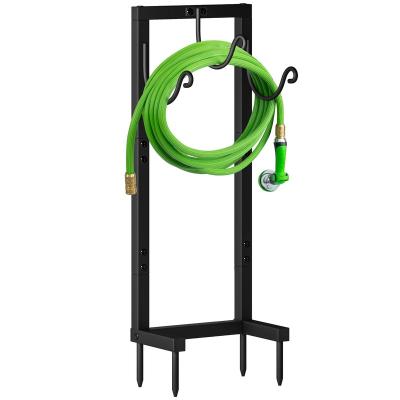 China Anti-Corrosion Detachable Metal Hose Stand,Thicker Heavy Duty Water Hose Storage for outside Yard Garden Hose Holder Freestanding for sale