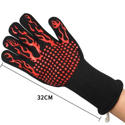 China 1472 Extreme Hot Sale F BBQ Heat Resistant Gloves Anti Scalding BBQ Oven Gloves Baking Silicone Oven Gloves for sale