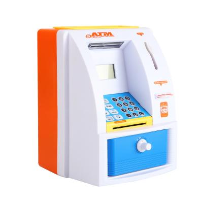 China Plastic Fingerprint Money Savings Box Toy Password ATM Machine Piggy Bank Safe Box For Kids Mini Piggy Bank Electronic ATM Toys for sale