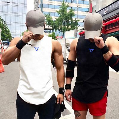 China 2021 Men's Vest Youth Sports QUICK DRY Slim Sweat-absorbent Mens And Tops Breathable Fitness Tank Knitting White Vests For Men for sale