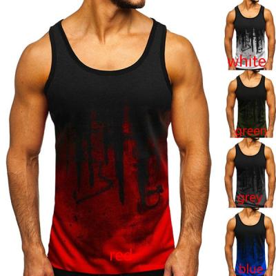 China 2021 QUICK DRY wholesale sleeveless tank top bodybuilding invest singlet design men's singlet wrestling men's gym for sale