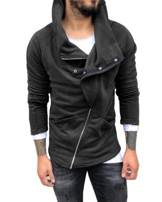 China Trendy Anorak Hoodie Jackets Men's Casual Thin Brushed Zipper Long Sleeve Waterproof Hooded Button Cardigan Jacket With Zipper for sale