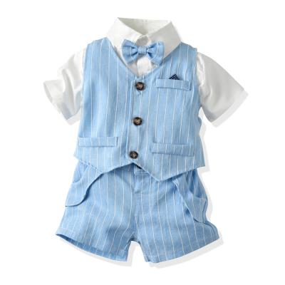 China 2021 Baby Boy Kids Wedding Suit Clothing Set Baby Boy Party Wear Two-Piece Casual Dress Children's Embroidery Dress Sets for sale