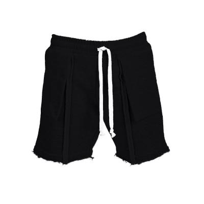 China Loose Sports Breathable Drawstring Solid Color Summer Five-Point Pants and Casual Men's Beach Breathable Shorts Fitness Breeches Shorts for sale