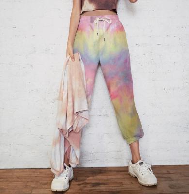 China European and American women's new style autumn and winter anti-wrinkle sports casual pants tie dye sweater home pants for sale