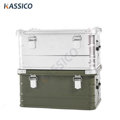 China KASSICO 4x4 Aluminum Metal Storage Box Crate SUV Adventure Truck Lightweight Offroad Camping Rise Overland Gear Box for sale