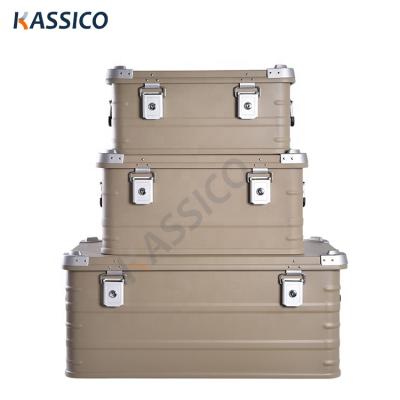 China Lightweight KASSICO Customized Metal Aluminum Storage Carry Boxes For Outdoor Camping And Traveling for sale