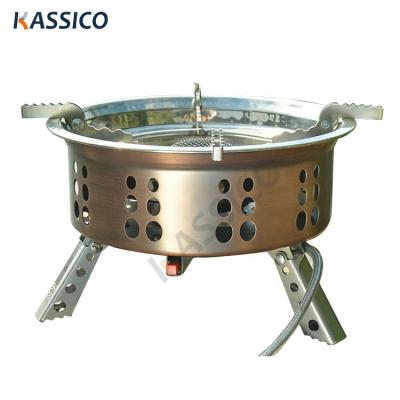 China Folding Outdoor Portable Windproof Camping Propane Butane Stove For Hiking Backpacking for sale