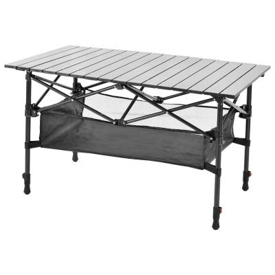 China Folding Table Aluminum Roller Camping Grill Table Aluminum Retractable Barbecue Picnic Folding Retractable Table for sale