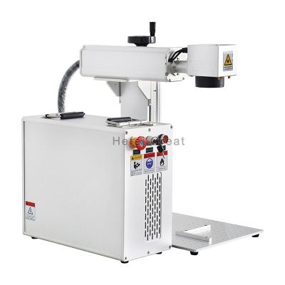 China Air-cooled Small Desktop Fiber Laser 20w 30w 50w 100w Color Fiber Laser Marking Machine 50W for sale