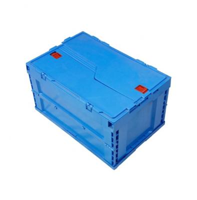 China Solid light duty cheap wholesale logistics foldable box 600*400*230mm injection molding plastic crate box for sale