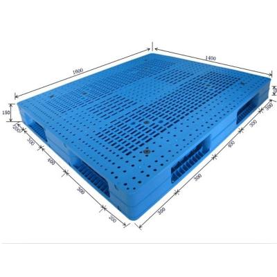 China Heavy Duty 1600*1400*150 Big HDPE Single Entry Four Way Double Sided Euro Plastic Pallet Reversible Stackable For Sale for sale