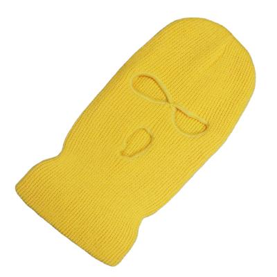 China COMMON Custom Logo Full Face Cover 3 Hole Batter Bandit Knitted Balaclava Facemask for sale