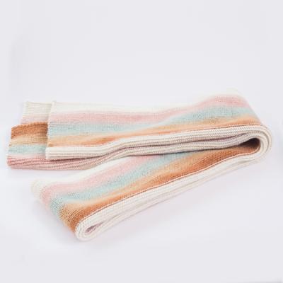 China Women Warm Custom Jacquard Color Long Scarf Travel Scarf Comfortable And Soft Knitted Winter Snood Recycling Scarf for sale