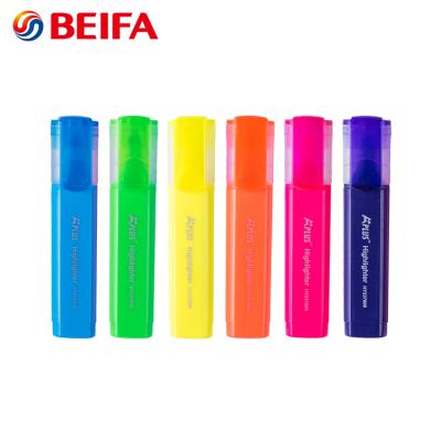 China Promotional Markers & Promotional 6 Highlighter Bars Assorted Pastel Colors Highlighter Pen For Kids And Adults for sale