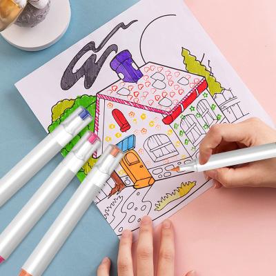 China Wholesale Washable Triangle Barrel Water Color Food Grade Pen, 24 Assorted Colors for sale