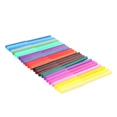 China PP Beifa Brand SY0004-1 24 Colors Thin Brush Pen Set Color Pen Washable Office and School Stationery Watercolor for sale