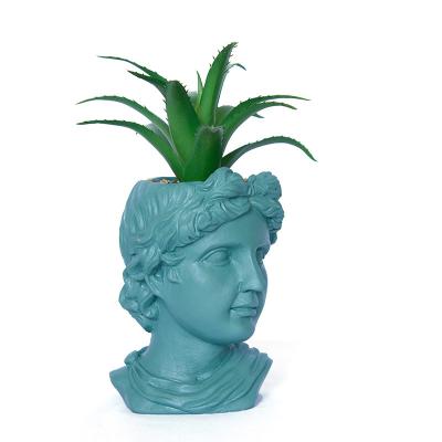 China CLASSIC Human Head Face Potted Plant, Garden Planter, Cement Flower Pot Product for sale