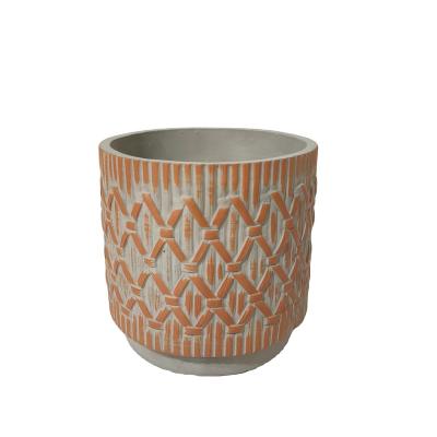 China CLASSIC painting outside garden planter, modern round flower pots, round decoration plant pots for sale