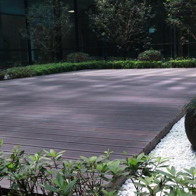 China new Anti-water co-extrusion technology interlocking outdoor deck waterproof solid heavy bamboo decking for sale