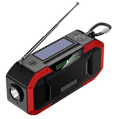 China FM Digital Portable Flashlight Digital Display Digital Display Power Bank 5000mAh Radio KAYINOW D580F Solar Charging Radio Speaker for sale