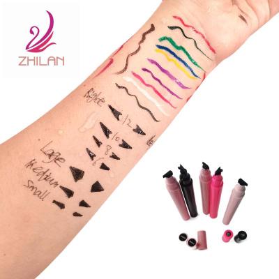 China Customized Wholesale Waterproof Color Logo Label Organic Eyeliner Stamp Liquid Eyeliner Pencil White Eyeliner for sale