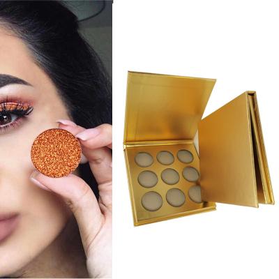 China Nude Eyeshadow Matte Hight-Pigment Makeup Eyeshadow Palette DIY Shimmer Waterproof Colorful Empty Eyeshadow Shadow Pan 9 for sale