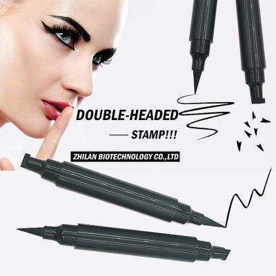 China OEM Waterproof Vegan Eye Pencil Kit With Eyeliner Pen Fine Seed Eyeliner Stamp Waterproof Lasting Makeup for sale