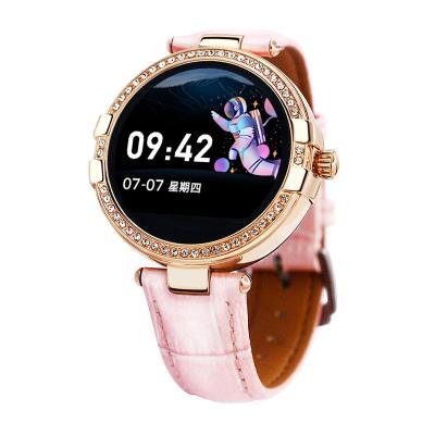 China Female Lady Smart Watch Body Temperature Touch Screen Health Care Heart Rate Monitor SMA F8 Real Time Smart Watch For Women for sale