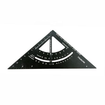 China Marking 12 Inch 90 Angle Black Aluminum Alloy Adjustable Rafter Square for sale