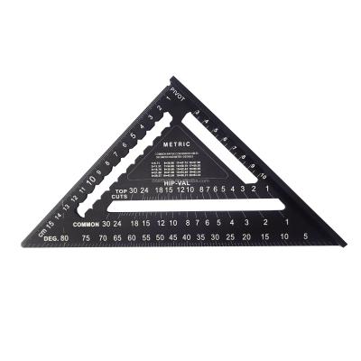 China Black Aluminum Carpenter Locating Square Ruler Attic for sale