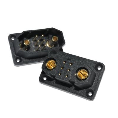 China Model Battery Connector Brass Gold Plated Terminals Precision Injection Polyamide 66 Male And Female End Aircraft Model Connector for sale